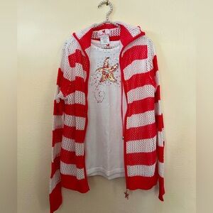 Quacker factory M starfish top & jacket set